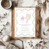 Pickleball & Prosecco Preppy Modern Bachelorette Kaart