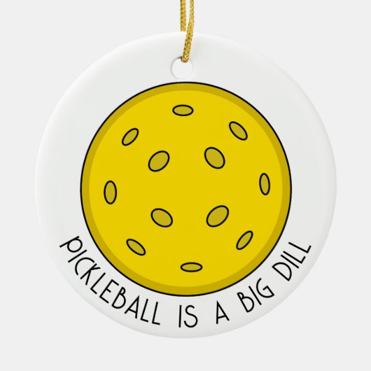Pickleball Pun Kerstmis Keramisch Ornament (Voorkant)