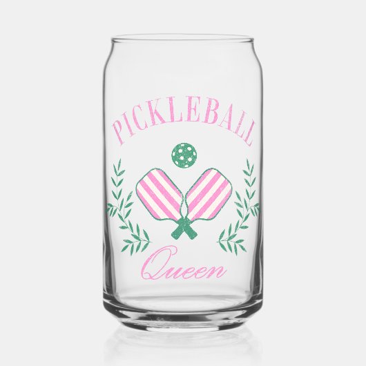 Pickleball Queen Blikvorm Glas (Voorkant)