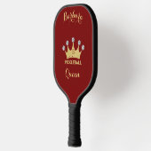 Pickleball Queen Glam Glitz Monogram Name Gold Pickleball Paddle (Links)
