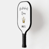 pickleball queen | Gold Glitter Crown Aangepaste n Pickleball Paddle (Links)