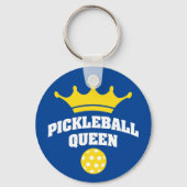 Pickleball Queen met kroon-sleutelhanger Sleutelhanger (Voorkant)