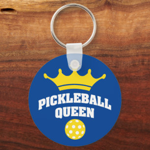 Pickleball Queen met kroon-sleutelhanger Sleutelhanger