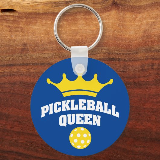 Pickleball Queen met kroon-sleutelhanger Sleutelhanger (Voorkant)