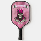 Pickleball Queen Pink Monogrammed Paddle (Achterkant)