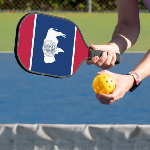 Pickleball Raquette de Pickleball, drapeau du Wyoming