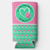 Pickleball Rating Valentijn Hart Roze Turquoise (Achterkant)