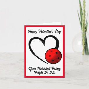 Pickleball Rating Valentijnshart Blauw Pickleball Kaart