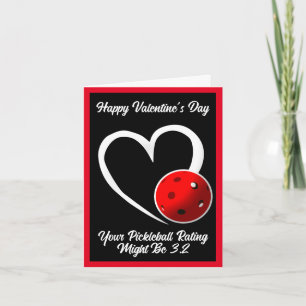 Pickleball Rating Valentijnshart Blauw Pickleball Kaart
