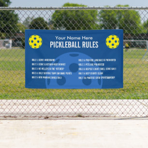 Pickleball-regels en etiquette banner voor rechtba