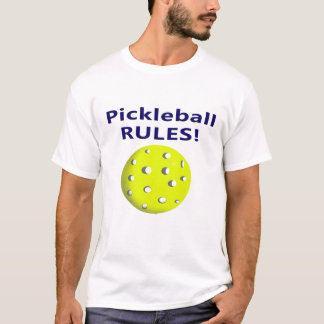 pickleball regelt blauwe tekstversie t-shirt