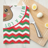 Pickleball Reindeer Kitchen Towel Theedoek (Quarter Fold)