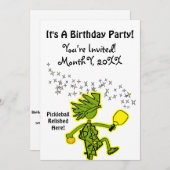 Pickleball Reli Ici Fête Invitation (Devant / Derrière)