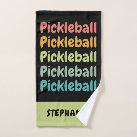 Pickleball Retro Pickleball Player (Serviette à main)