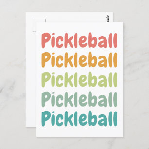 Pickleball Retro Pickleball Player Briefkaart