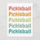 Pickleball Retro Pickleball Player Briefkaart (Voorkant)