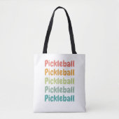 Pickleball Retro Pickleball Player Draagtas (Voorkant)