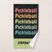 Pickleball Retro Pickleball Player Handdoek (Handdoek)