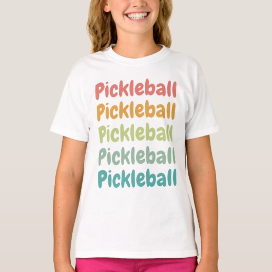 Pickleball Retro Pickleball Player T-shirt (Voorkant)