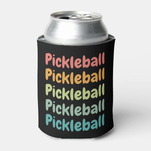Pickleball Retro Pickleball Speler Blikjeskoeler (Blikje Voorkant)
