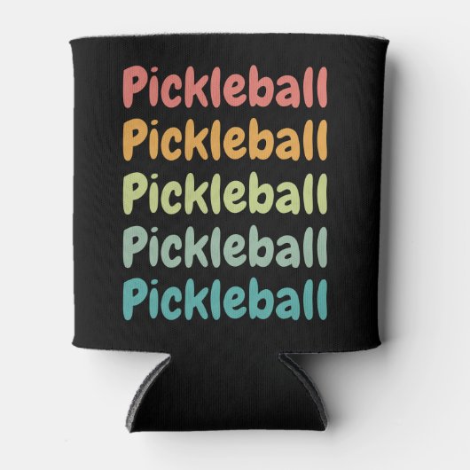 Pickleball Retro Pickleball Speler  Blikjeskoeler (Voorkant)