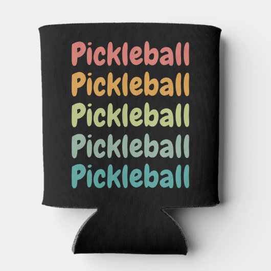 Pickleball Retro Pickleball Speler Blikjeskoeler (Achterkant)