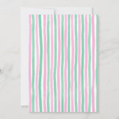 Pickleball rose et vert invitation de fête d'anniv (Dos)