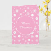 Pickleball 💟 rose 🎄 Joyeuse carte de Noël (Fleur jaune)