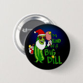 Pickleball Santa Big Dill Ronde Button 5,7 Cm (Voorkant /achterkant)
