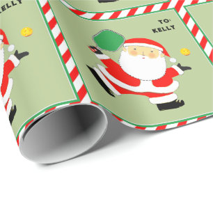 Pickleball Santa Holiday Gift Cadeaupapier