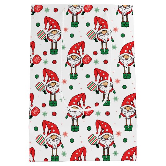 Pickleball Santa Medium Cadeauzakje (Achterkant)