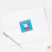 Pickleball 🎅 Santa Square Sticker (Envelop)