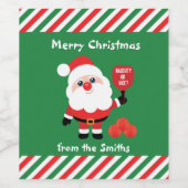 Pickleball 🎅 Santa Wijn Etiket (Enkel label)