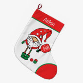 Pickleball santas grote kerst kous grote kerstsok (Voorkant (Hangend))