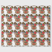 Pickleball schattig rendiermeisje dat papier inpak (Vlak)