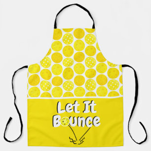 Pickleball Serve Laat het geel gepersonaliseerd st Schort