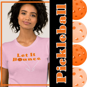Pickleball Serve Laat het stuiteren Sinaasappel Pi T-shirt