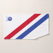 Pickleball serviette Rouge Blanc Bleu Bleu Bande P (Serviette à main)