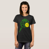 Pickleball Shamrock Leaf St Patrick Day Pickleball T-shirt (Voorkant volledig)