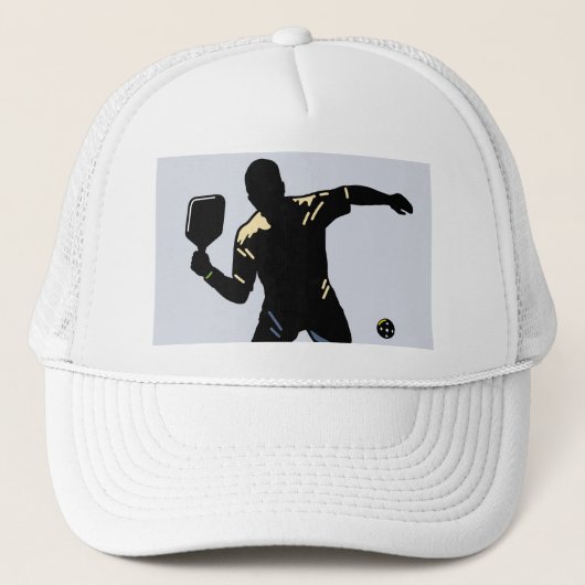 PICKLEBALL SILHOUET-AANVAL TRUCKER PET (Voorkant)
