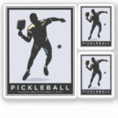 PICKLEBALL SILHOUET CLASSIC STICKER (Voorkant)