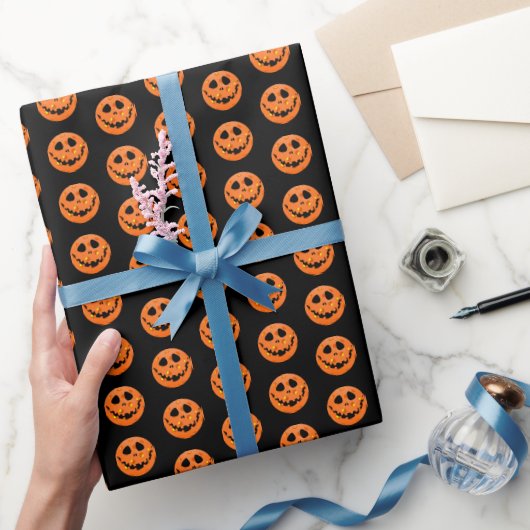 Pickleball Skeleton Jack-o'-Lantern Halloween Cadeaupapier (Geschenken)