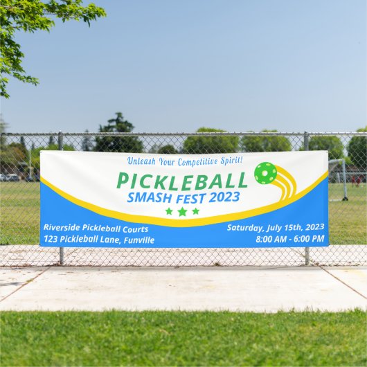 Pickleball Smash Toernooi Aangepast Spandoek (Insitu)
