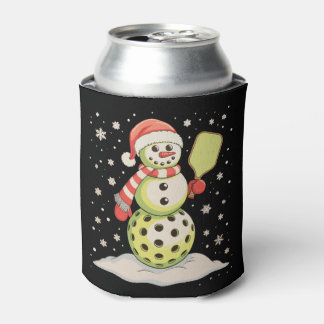 Pickleball Sneeuwman Kerstman Hoed Kerstverlichtin Blikjeskoeler
