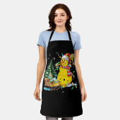 Pickleball Sneeuwman Santa Hat Lights Christmas Pi Schort (Gedragen)