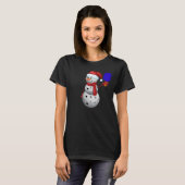 Pickleball Snowman T-shirt (Voorkant volledig)