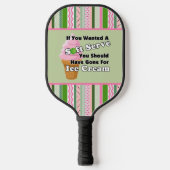 Pickleball Soft Serve? Aardbeienijs Pickleball Paddle (Voorkant)