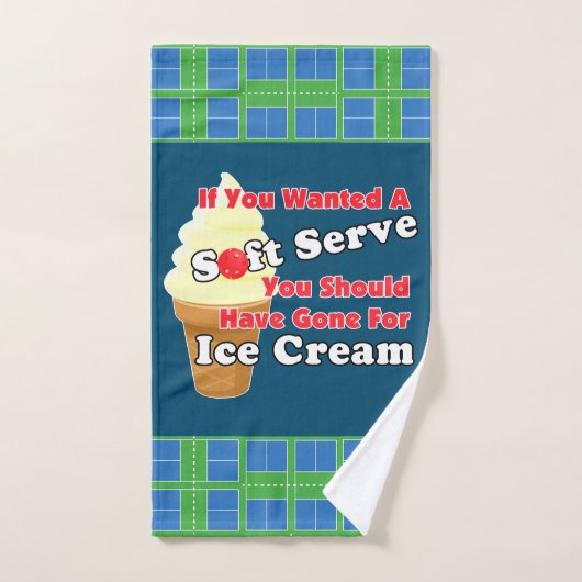 Pickleball Soft Serve ? Aller à la crème glacée (Serviette à main)