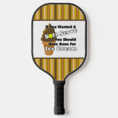 Pickleball Soft Serve? Chocolade ijs Pickleball Paddle (Voorkant)