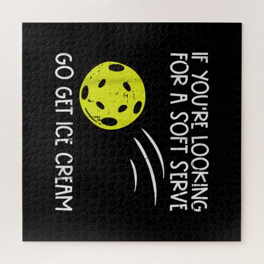 Pickleball Soft Serve Get Ice Cream Pickle Ball Me Legpuzzel (Horizontaal)